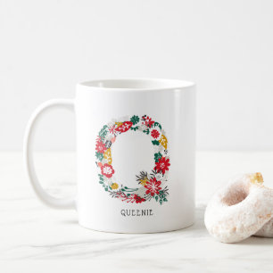 Buchstabe Q Monogramm-I-Tasse für den Blasenbrie Tasse
