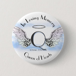 Buchstabe Q Name hinzufügen Memorial Button