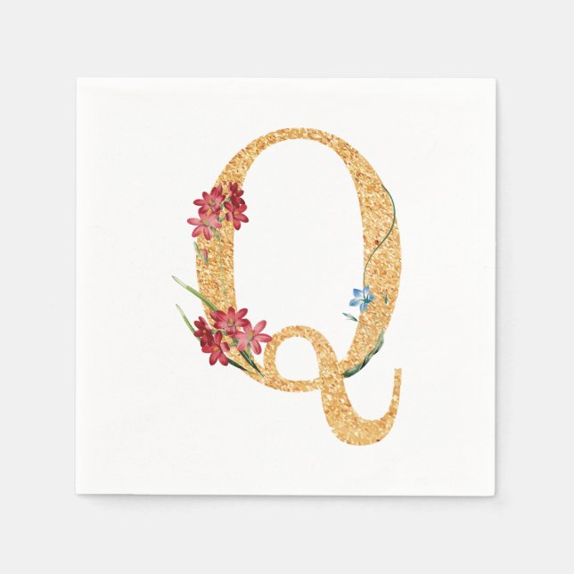 Buchstabe q serviette (Vorderseite)