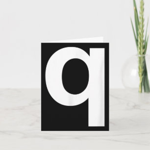 Buchstabe Q Shirt Kleinbuchstabe Alphabet Karte