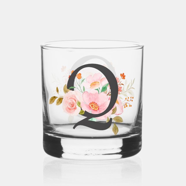 Buchstabe Q Whiskyglas (Vorderseite)