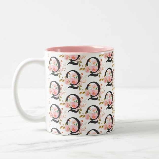 Buchstabe Q Zweifarbige Tasse (Links)