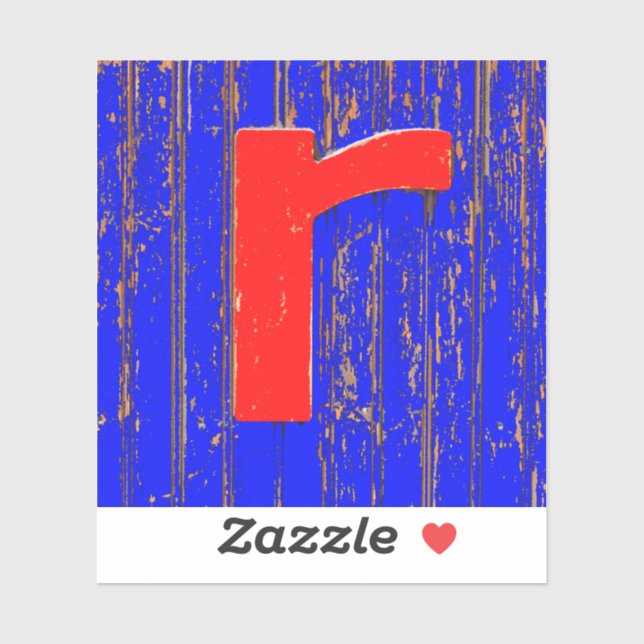 Buchstabe r aufkleber (Blatt)