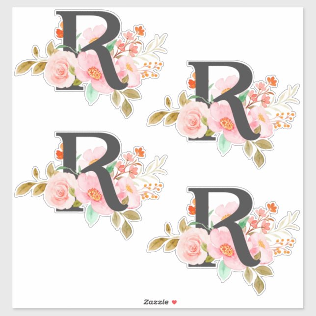Buchstabe R Aufkleber (Blatt)