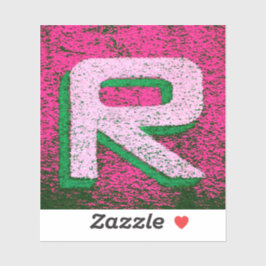 Buchstabe r aufkleber