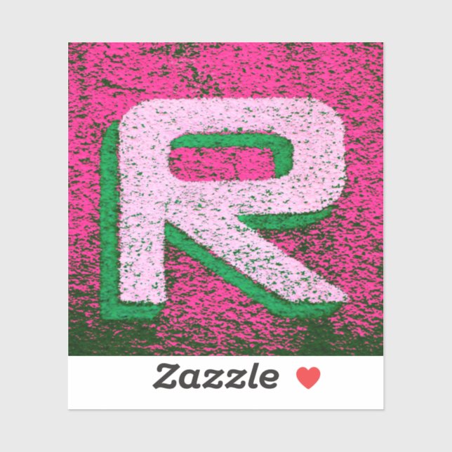 Buchstabe r aufkleber (Blatt)