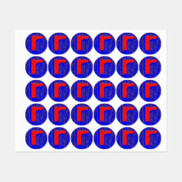 Buchstabe r etiketten
