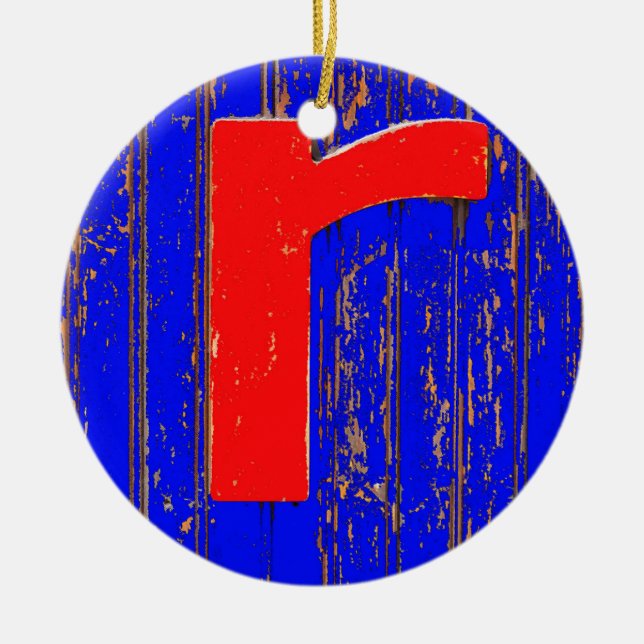 Buchstabe r keramik ornament (Vorne)