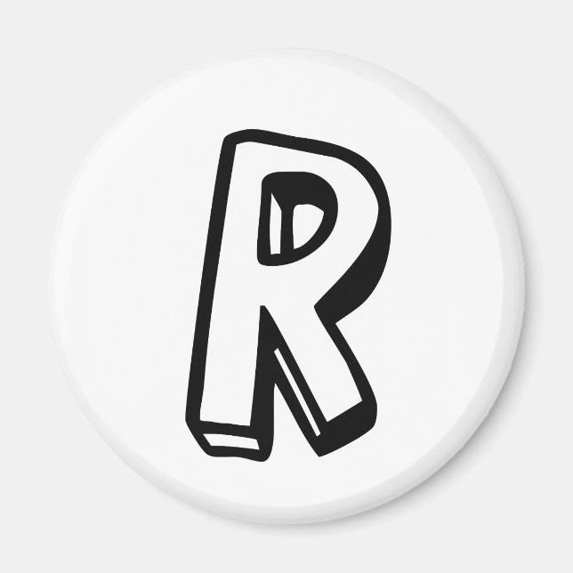 Buchstabe R Magnet (Vorne)