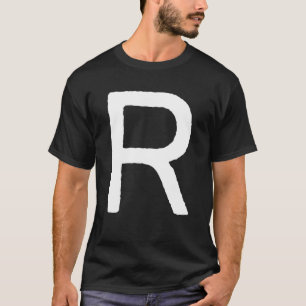 Buchstabe R Männer Frauen Monogramm Grafik Retro I T-Shirt