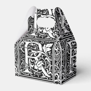 Buchstabe R Mittelalterliche Monogramm-Kunst Art N Geschenkschachtel