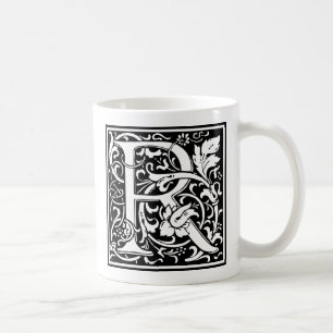 Buchstabe R Mittelalterliche Monogramm-Kunst Art N Kaffeetasse