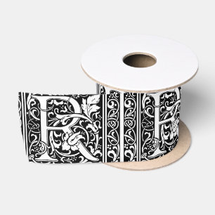 Buchstabe R Mittelalterliche Monogramm-Kunst Art N Satinband