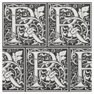 Buchstabe R Mittelalterliche Monogramm-Kunst Art N Stoff