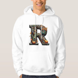 Buchstabe R Thanksgiving-Style Truthahn Hoodie