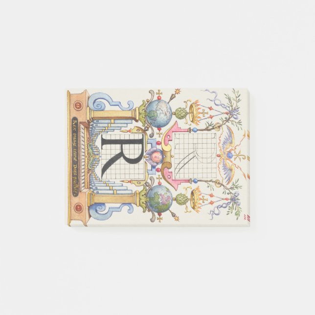 Buchstabe R von Mira Calligraphiae Monumenta Post-it Klebezettel (Vorderseite)