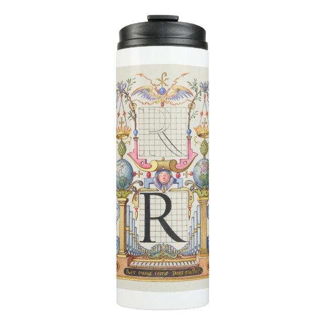 Buchstabe R von Mira Calligraphiae Monumenta Thermosbecher (Vorderseite)