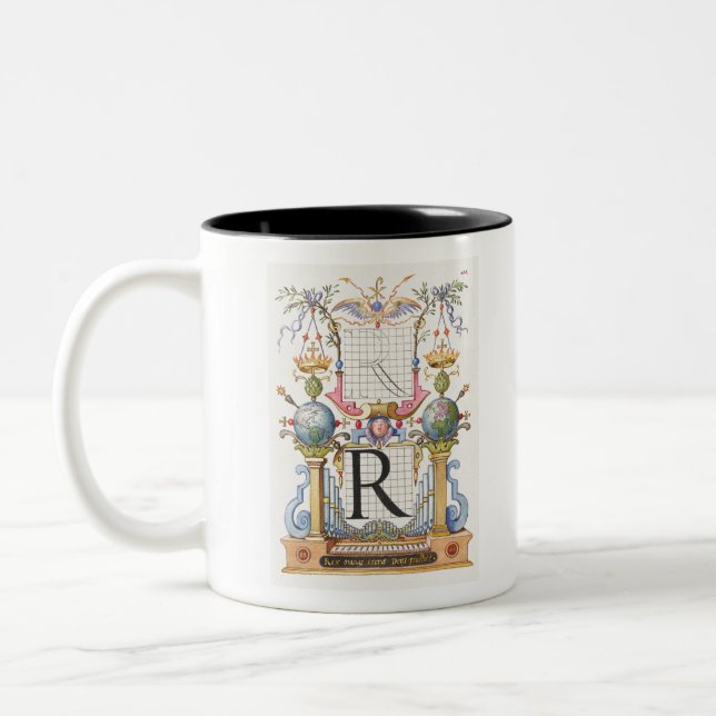 Buchstabe R von Mira Calligraphiae Monumenta Zweifarbige Tasse (Links)