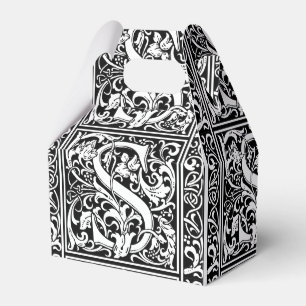 Buchstabe S Mittelalterliche Monogramm-Kunst Art N Geschenkschachtel