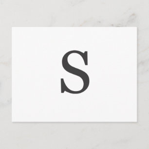 "Buchstabe S" Postkarte