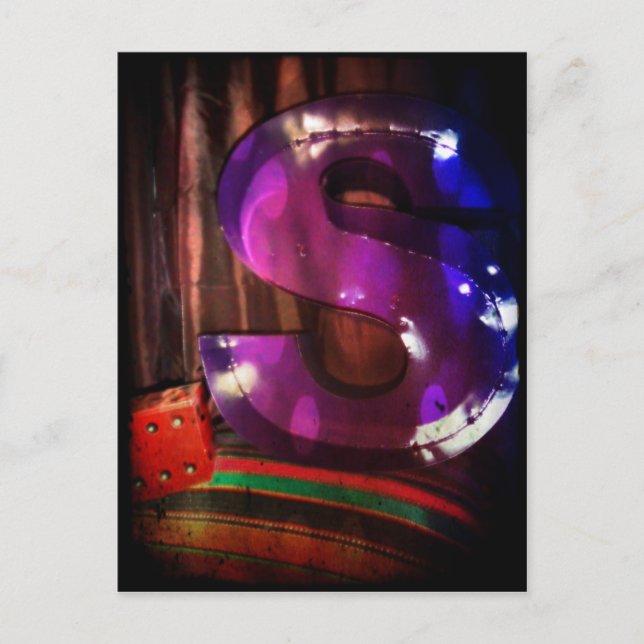 Buchstabe "S" Postkarte (Vorderseite)