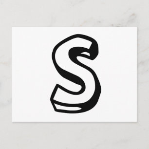 Buchstabe S Postkarte
