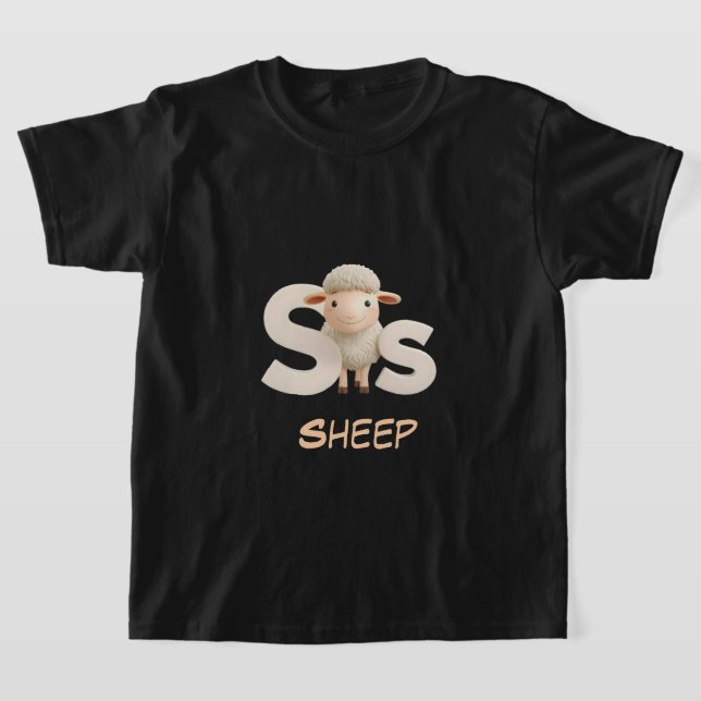 Buchstabe S Schaf Bildung Kinder T-Shirt | Großbuc (Ablage )