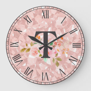 Buchstabe T Große Wanduhr