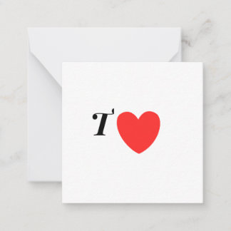 Buchstabe T Herz - Valentinstag Anfangsbuchstabe L Mitteilungskarte