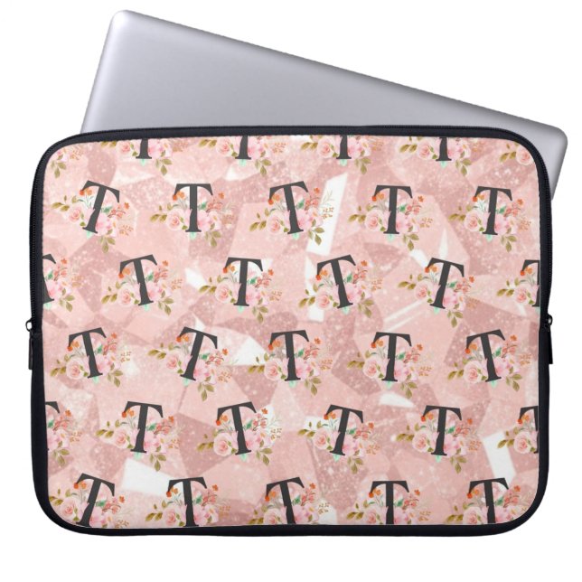 Buchstabe T Laptopschutzhülle (Vorderseite)