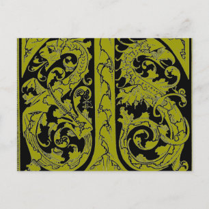 Buchstabe T mit DragonsPostkarte Postkarte
