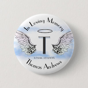 Buchstabe T Name hinzufügen Memorial Button