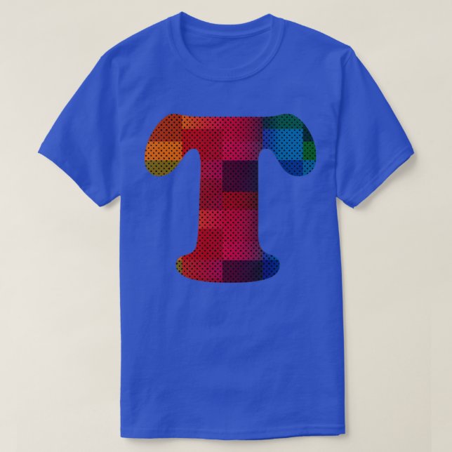 Buchstabe t Vintag T-Shirt (Design vorne)