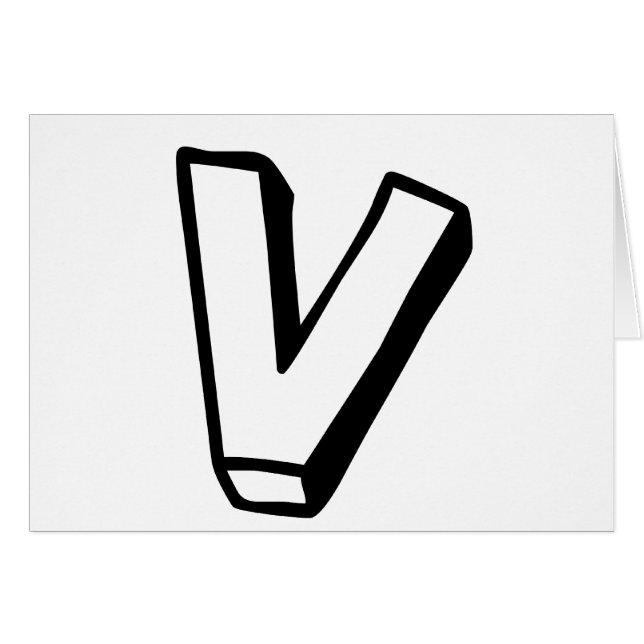 Buchstabe V (Vorderseite (Horizontal))