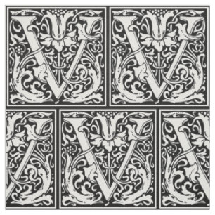 Buchstabe V Mittelalterliche Monogramm-Kunst Art N Stoff
