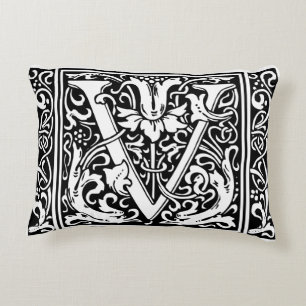 Buchstabe V Mittelalterliche Monogramm-Kunst Art N Zierkissen