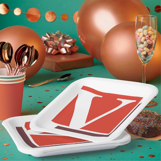 Buchstabe V Pappteller (Von Creator hochgeladen)