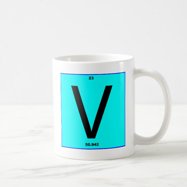 Buchstabe V Periodensystem Tasse (Rechts)