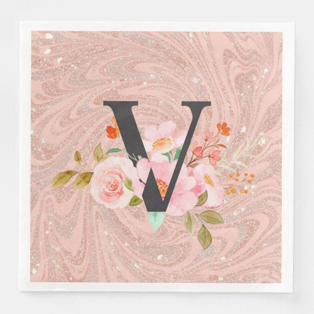 Buchstabe V Serviette (Vorderseite)