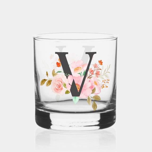 Buchstabe V Whiskyglas (Vorderseite)