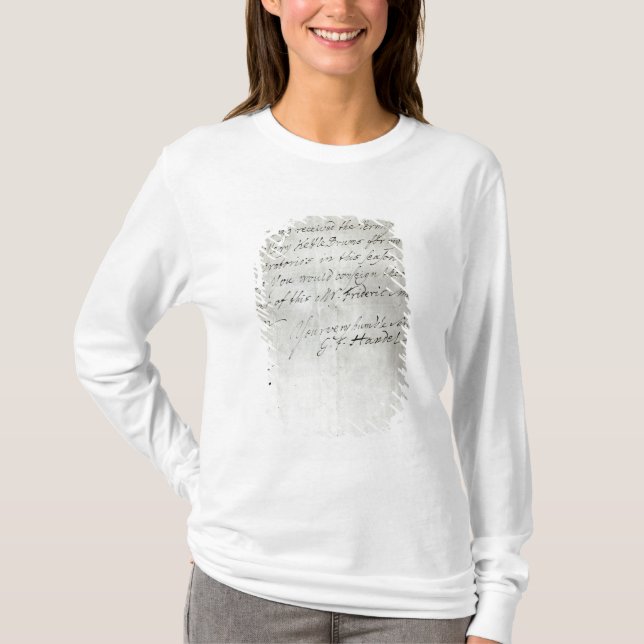 Buchstabe von George Frederick Handel T-Shirt (Vorderseite)