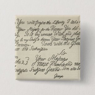 Buchstabe von George III zu seinem Großvater Button