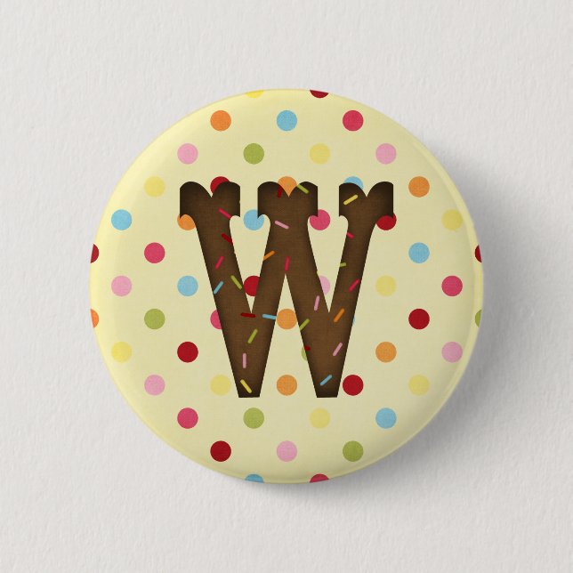 Buchstabe W Button (Vorderseite)