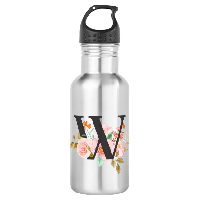 Buchstabe W Edelstahlflasche (Vorderseite)