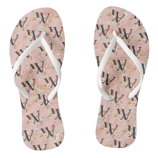 Buchstabe W Flip Flops (Fußbett)