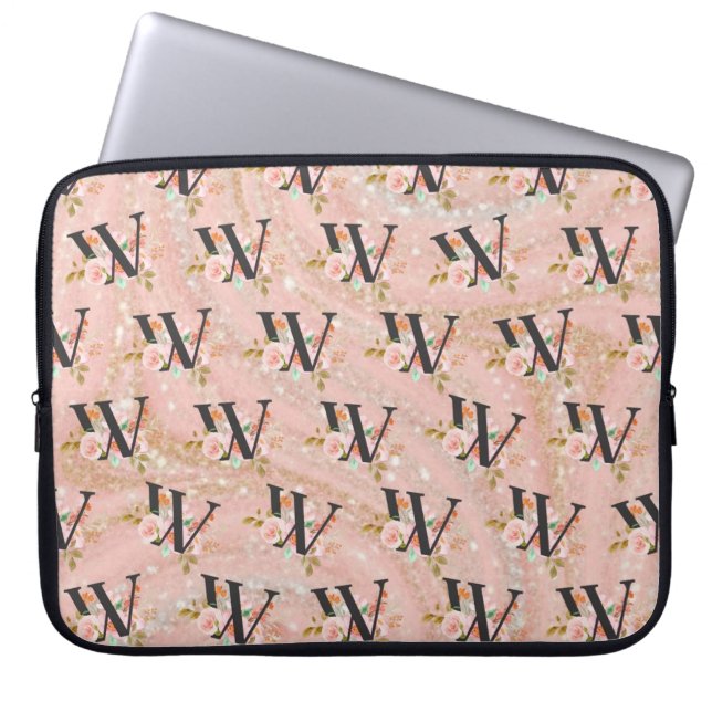 Buchstabe W Laptopschutzhülle (Vorderseite)