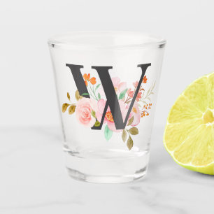 Buchstabe W Schnapsglas