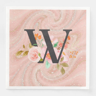 Buchstabe W Serviette