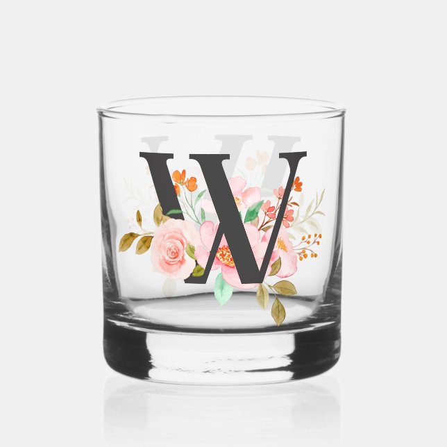 Buchstabe W Whiskyglas (Vorderseite)