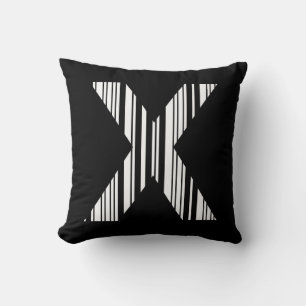 BUCHSTABE X BAR CODE Erstes Anfangsbarcode-Muster Kissen
